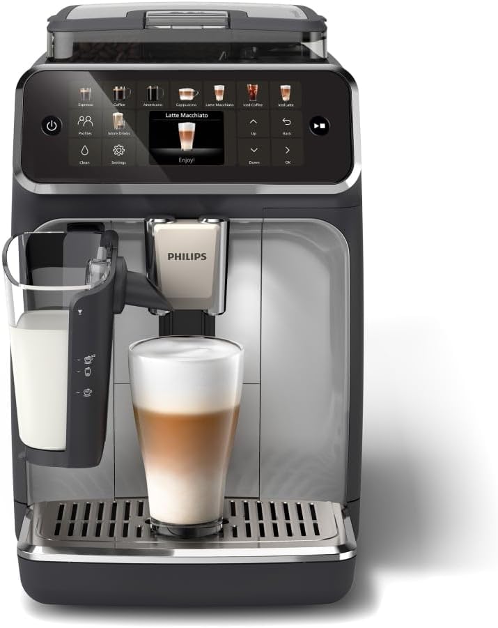 Fully Automatic Espresso Maker LatteGo EP5546/70 Bean to Cup Coffee Machine – Black/Silver